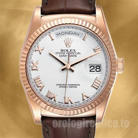 rolex day date cinturino pelle|rolex day date dimension.